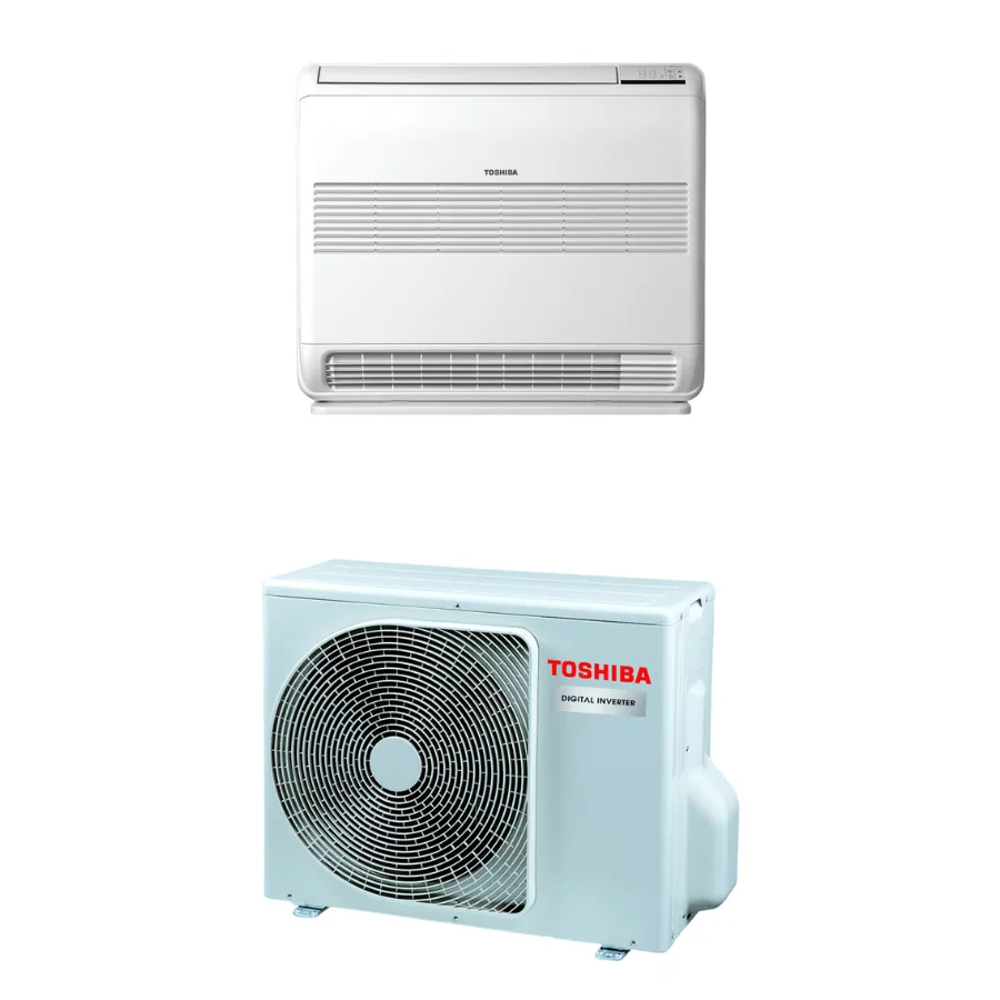 Toshiba vloermodel 3,5kW single split set