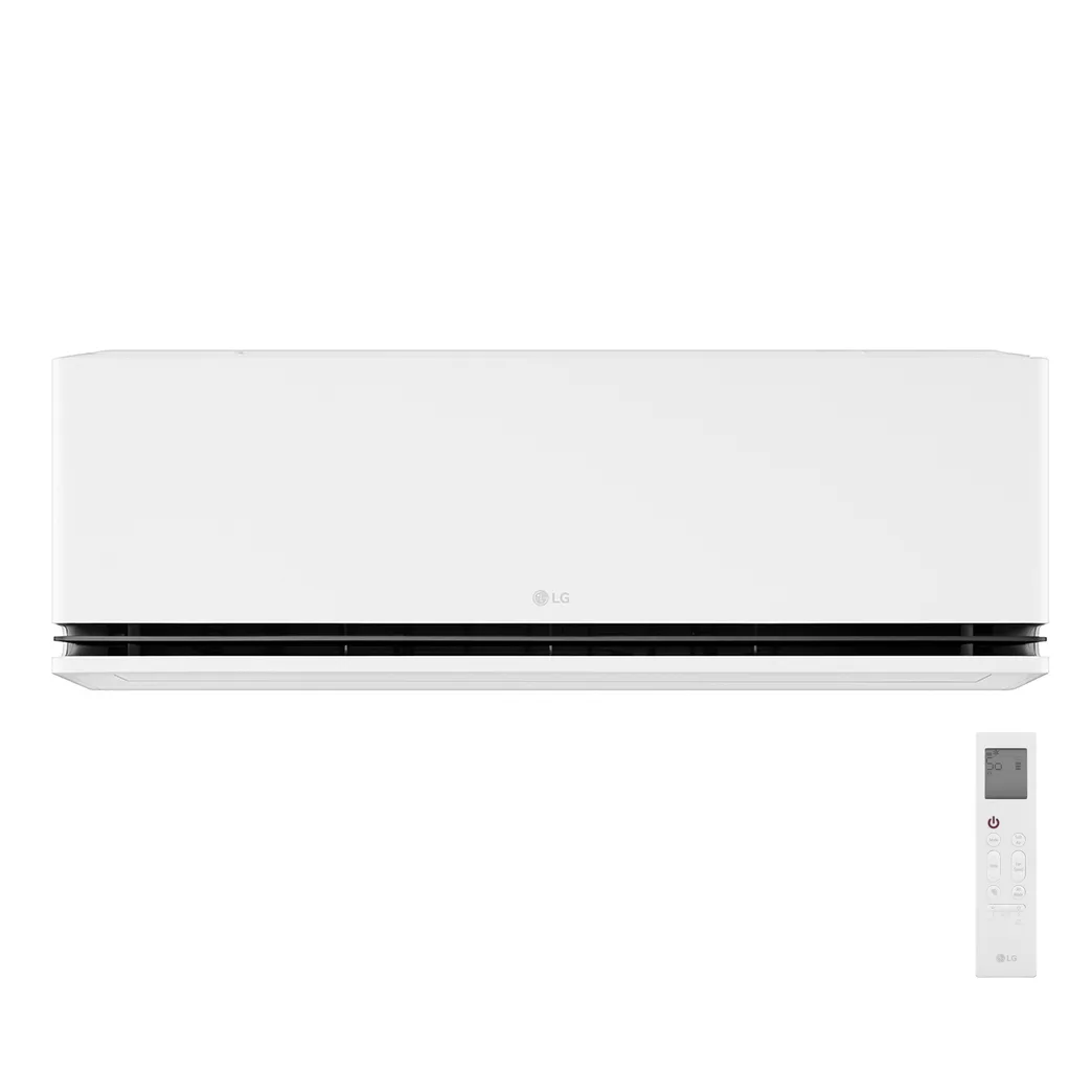 LG-H09S1D.NS1 LG DUALCOOL Deluxe 2024 Binnenunit productfoto met afstandsbediening