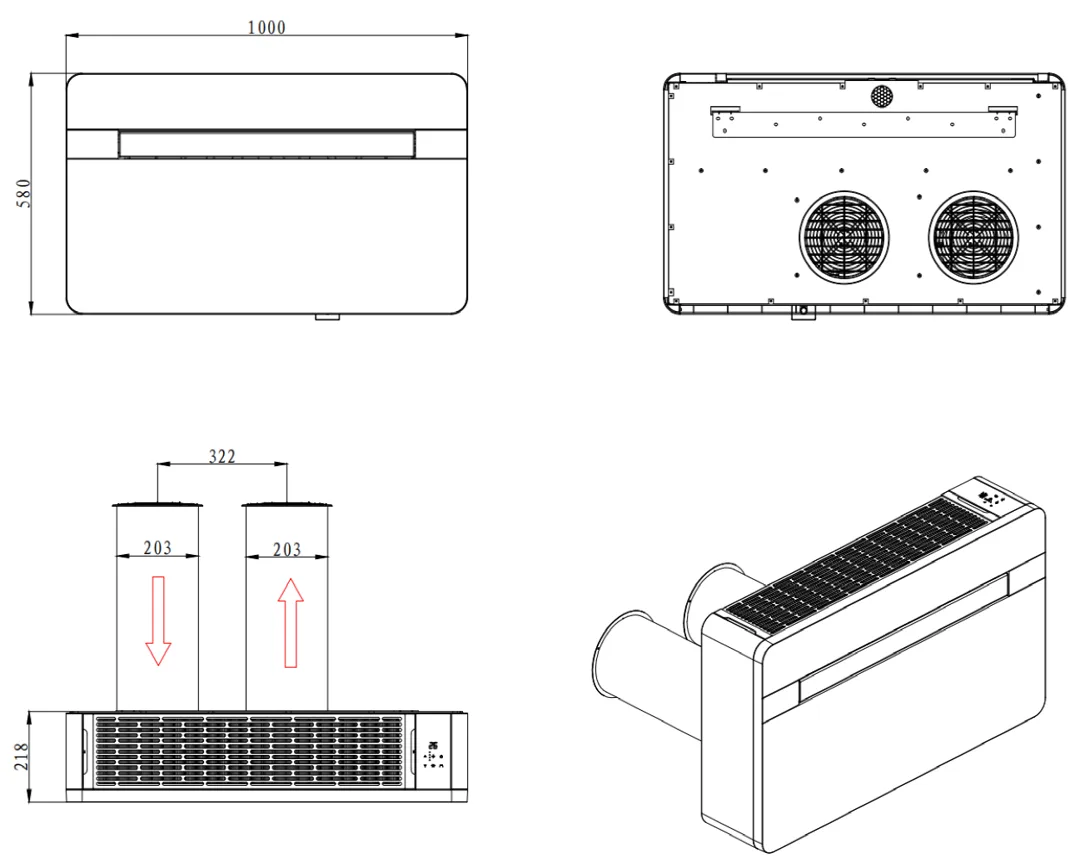 Polar40 airco zonder buitenunit afmetingen