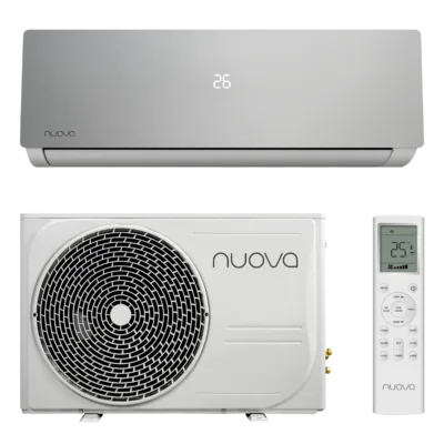 Nuova Infinity AI Smart airco set silver met binnenunit buitenunit en afstandsbediening