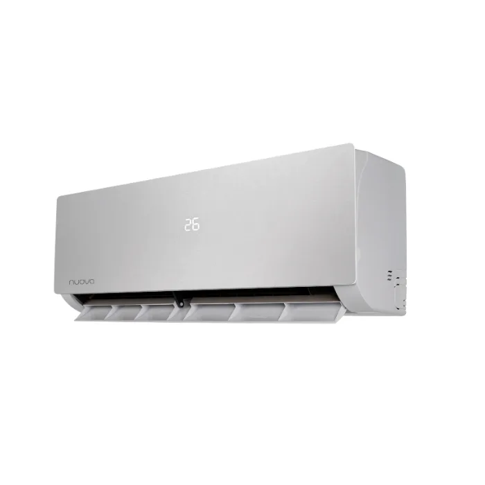 Nuova Infinity AI Smart binnenunit silver zijaanzicht open met luchtstroom